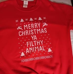 MERRY CHRISTMAS YA FILTHY ANIMAL Crewneck